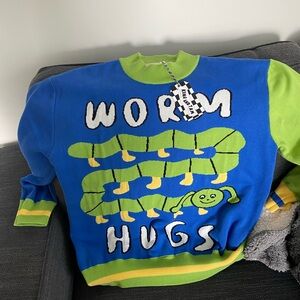 Kina and Tam Worm Hugs Sweater Size M